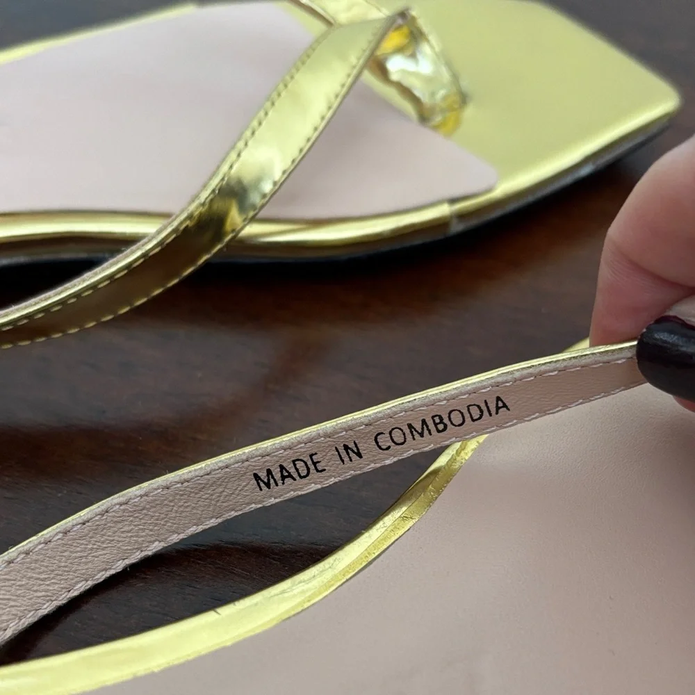 J. Crew Gold and Tan Women's Sandals